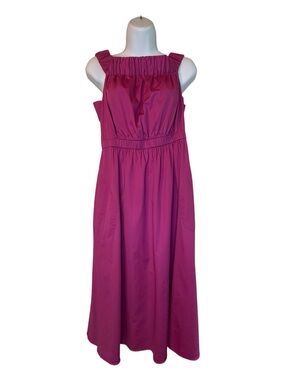 Maeve Mona Fuchsia Off Shoulder Midi Dress
